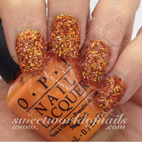 Nail Glitter Light Orange Sparkle Glitter Dust Powder Nail Art