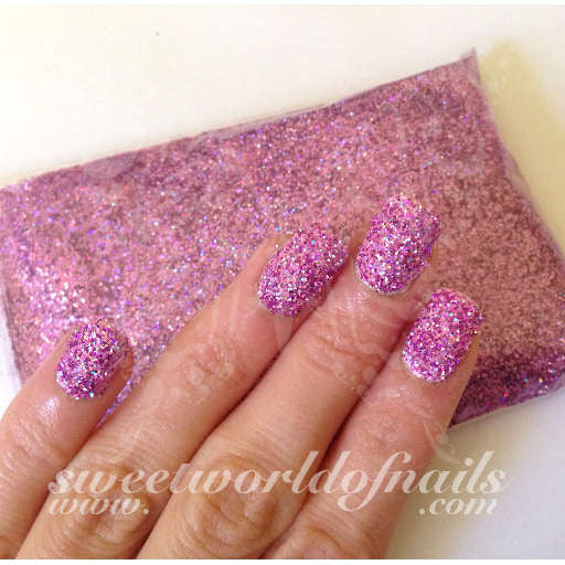 Nail Glitter Light Pink Sparkle Glitter Dust Powder Nail Art