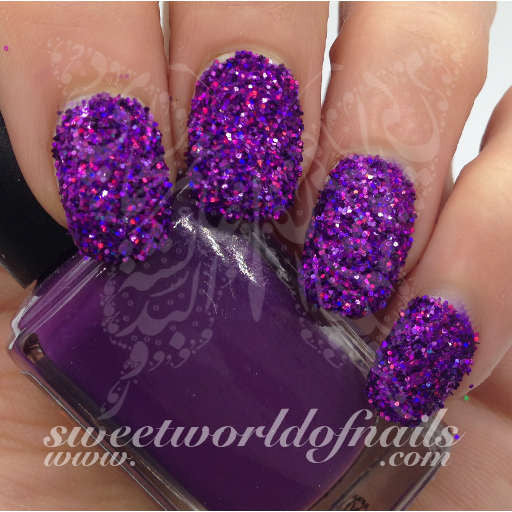 DeBelle Gel Nail Lacquer Delightful Daphne (Duo Holo Purple Glitter)- (6 ml)