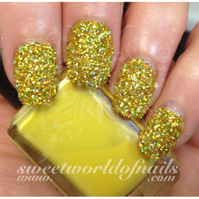 Nail Glitter Yellow Sparkle Glitter Dust Powder Nail Art
