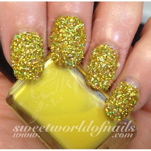 Nail Glitter Yellow Sparkle Glitter Dust Powder Nail Art