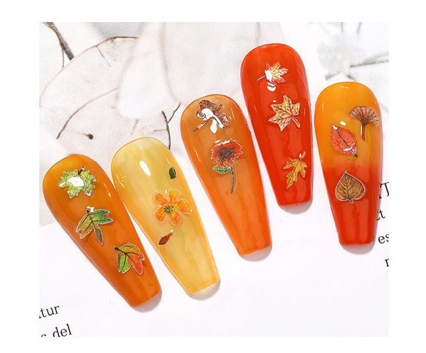 Autumn Leaves Nail Art Thin 3d Nail Art Decoration