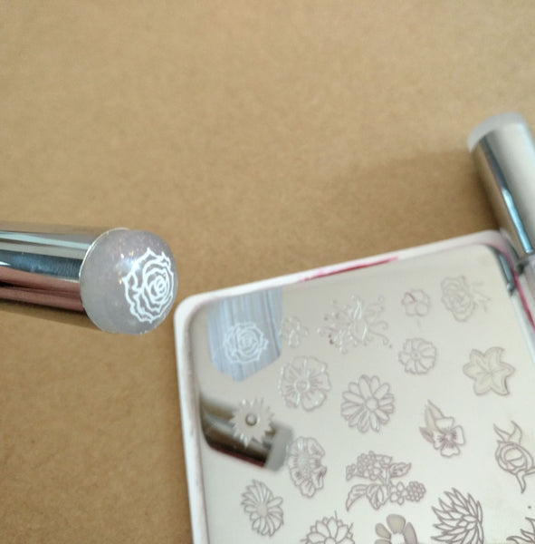 Dual-head Crystal Nail Art Stamper and Sponge