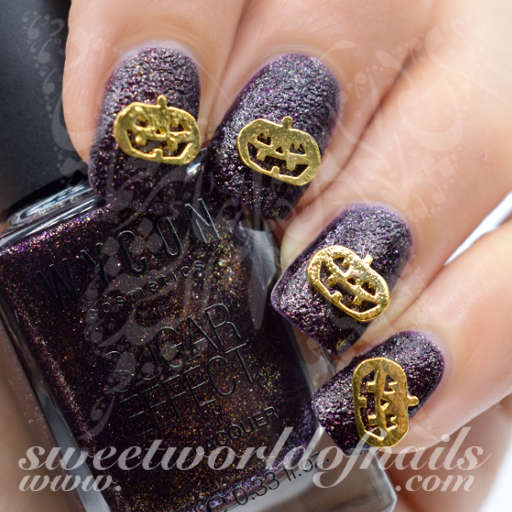 Halloween Nails 3D Gold Pumpkin Nail Charms
