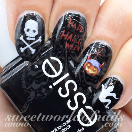 Cute Halloween Nail Design Sticker Pink Cartoon Skull Pumpkin Spooky 3D  Punk Holiday Manicure Slider Nail Art Accessories - AliExpress