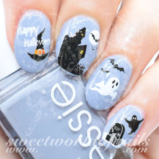 halloween ghost nail designs