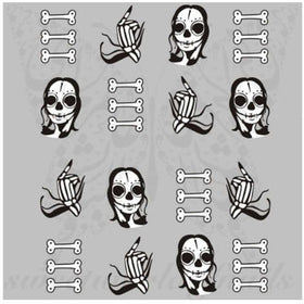 Halloween Nails Scary Nail Water Decals