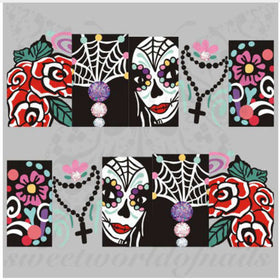 Halloween Nails Day of the Dead Full Wraps