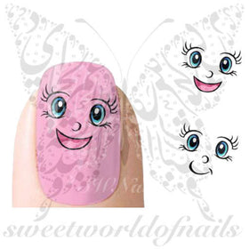 Happy Face Nail Art Nail Water Decals Water Slides