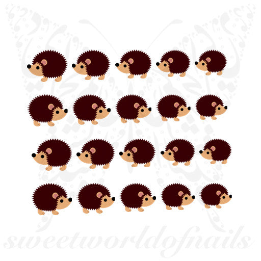 Hedgehog Nail Art Nail water Decals