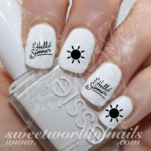 Hello Summer Nail Art Nail Water Decals