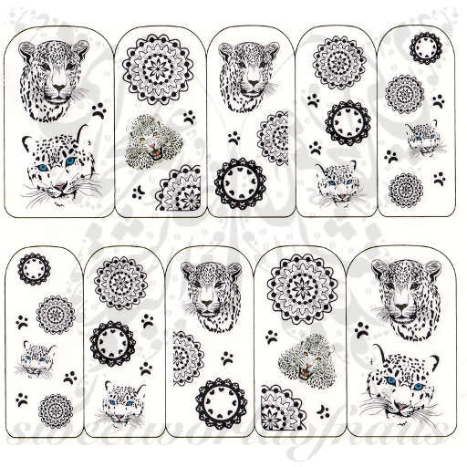 Leopard Nail Art Nail Water Decals Transfers