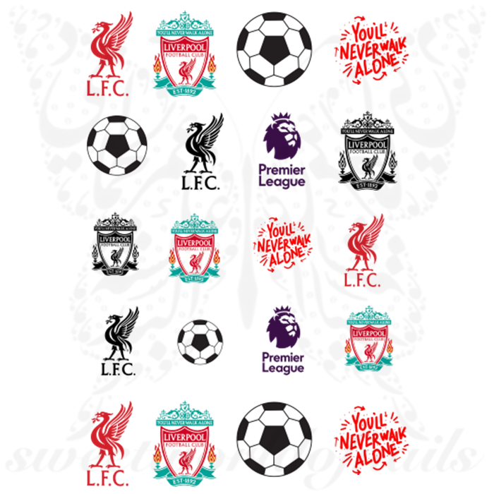 Liverpool F.C. Nail Art Premier League Nail Water Decals