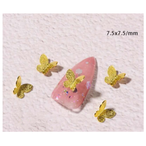 Metal Butterfly Nail Rhinestone Charms /2 pcs