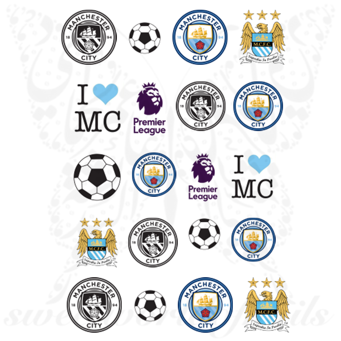 Manchester City F.C. Nail Art Premier League Nail Water Decals