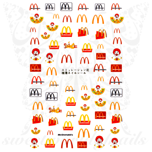 McDonald's Nail Art Fast Food Nail Stickers