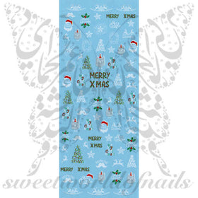 Merry Christmas Nail Art Water Decals