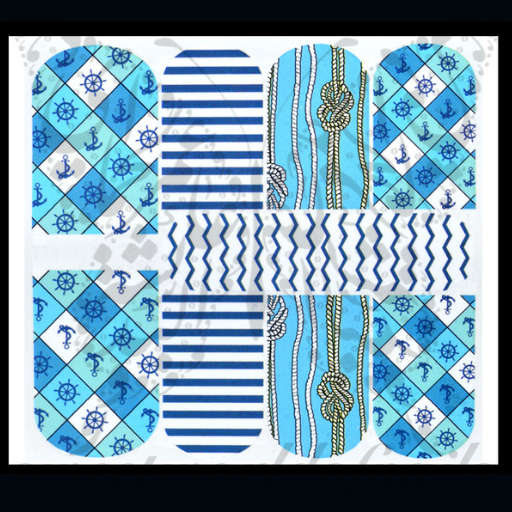  Nautical Nail Art Summer Beach Nail Water Full Wraps