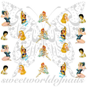 Pin Up Girls Nail Art Nail Water Decals Slides