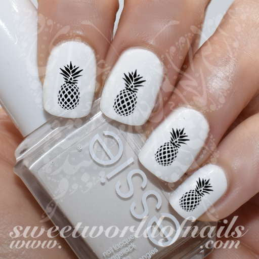 tropical pineapple nail design | Bright summer nails, Summer nails, Nail  art summer