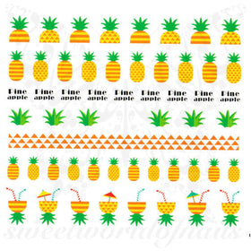Pineapple Nails Nail Water Decals