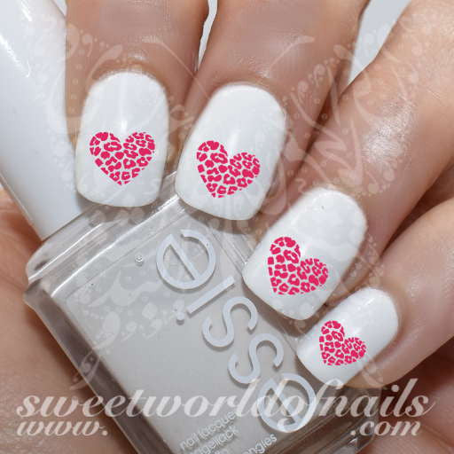 Pink White Round Nail Art Confetti Glitter