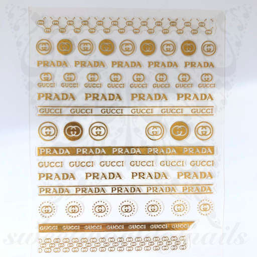 P Metallic Nail Stickers