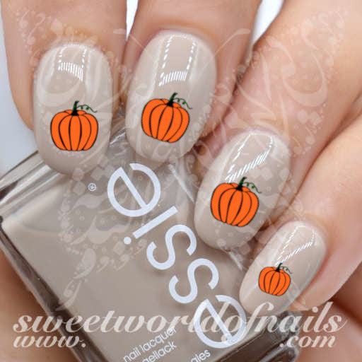 Autumn Nails Pumpkin Nail Water Decals