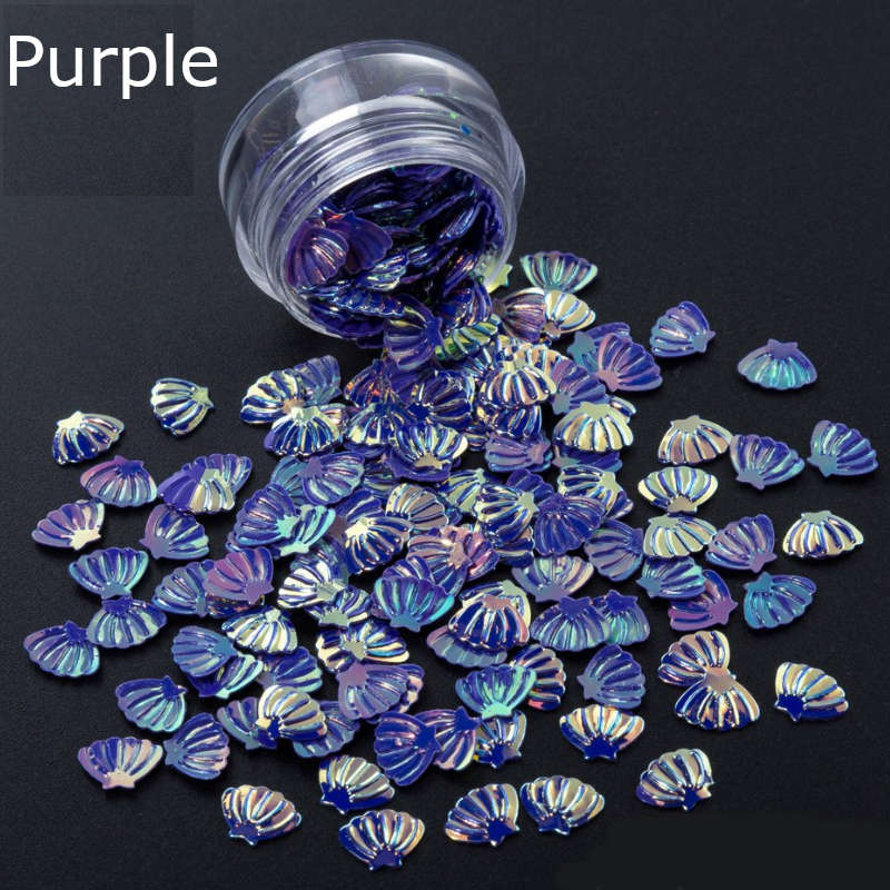 3D Shell Shape Summer Nails Sequins Nail Decoration