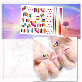 Rainbow Nail Art Nail Stickers