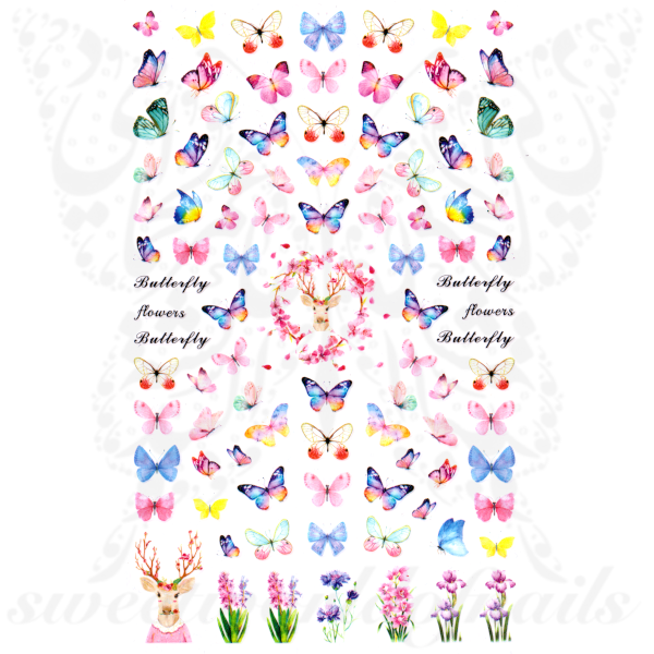 Spring Nail Art Butterflies Nail Stickers