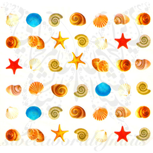 Summer Nail Art Shells Nail Water Decals