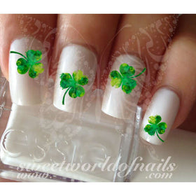 Saint Patrick's Day Nail Art Clover Shamrock Water Decals