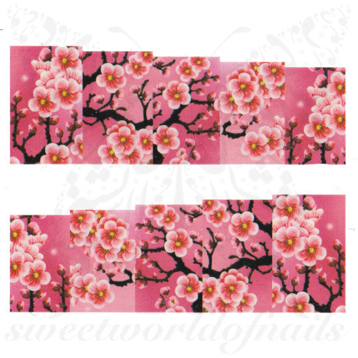 Spring Nails Sakura Full Nail Wraps