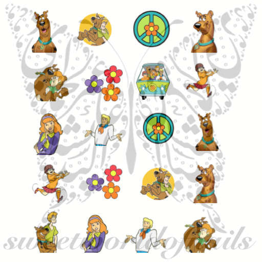 Scooby Doo Nail Art Dog Velma Dinkley Daphne Blake Fred Jones Shaggy Rogers Nail Water Decals Water Slides