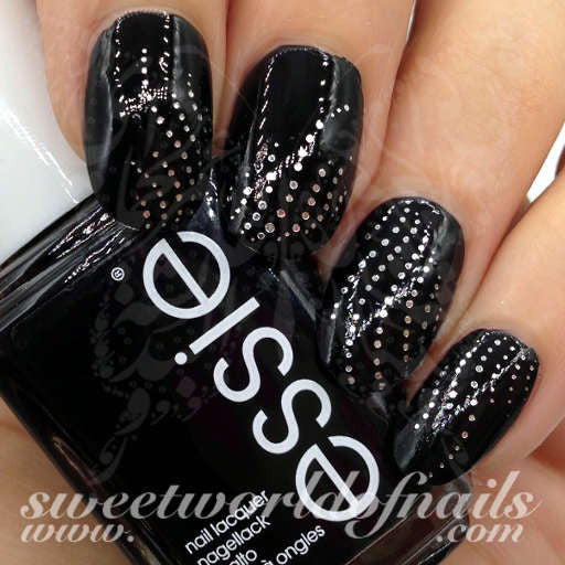 Silver dots Nail Art Nail Water Decals Water Slides