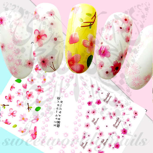 Spring Nail Art Cherry Blossoms Sakura Nail Art Stickers