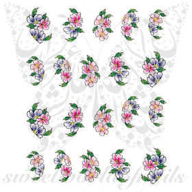 Spring Flowers Nail Art Water Decals