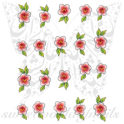 Spring Flowers Nail Art Water Decals