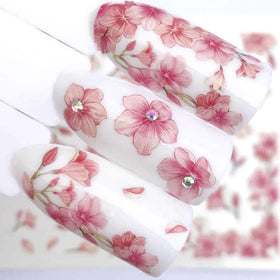 Cherry Blossoms Nail Art Japanese Tree Sakura Nail Water Decals 