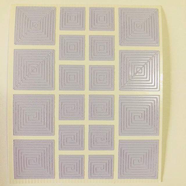 Square Nail Vinyls Nail Art Stencil Stickers /2 Sheets