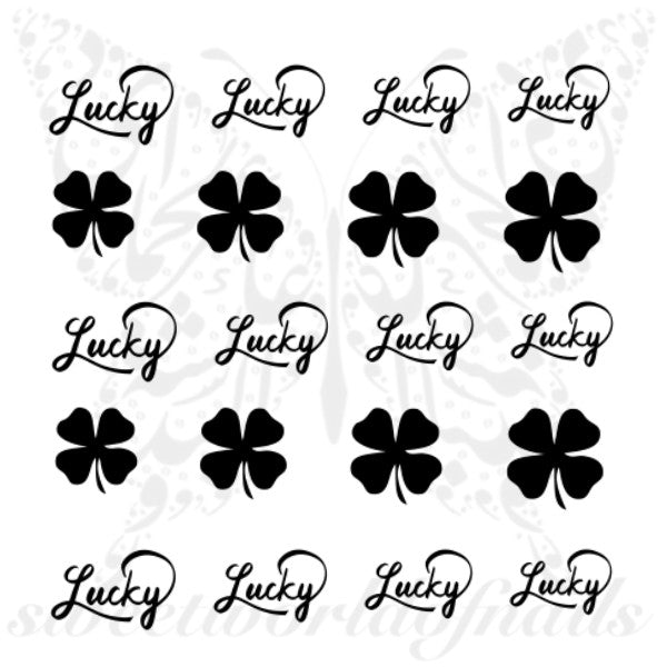 Saint Patrick Nails Clover Lucky Nail Water Decals