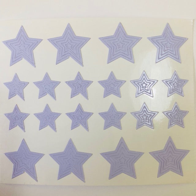 Star Nail Vinyls Nail Art Stencil Stickers /2 Sheets