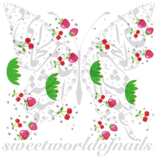 Strawberry Nail Art Nail Water Decals Wraps