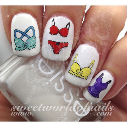 Summer Nail Art Underwear Bra Water Decals Water Slides