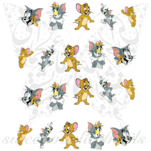 Tom and Jerry Nail Art Nail Water Decals Water Slides