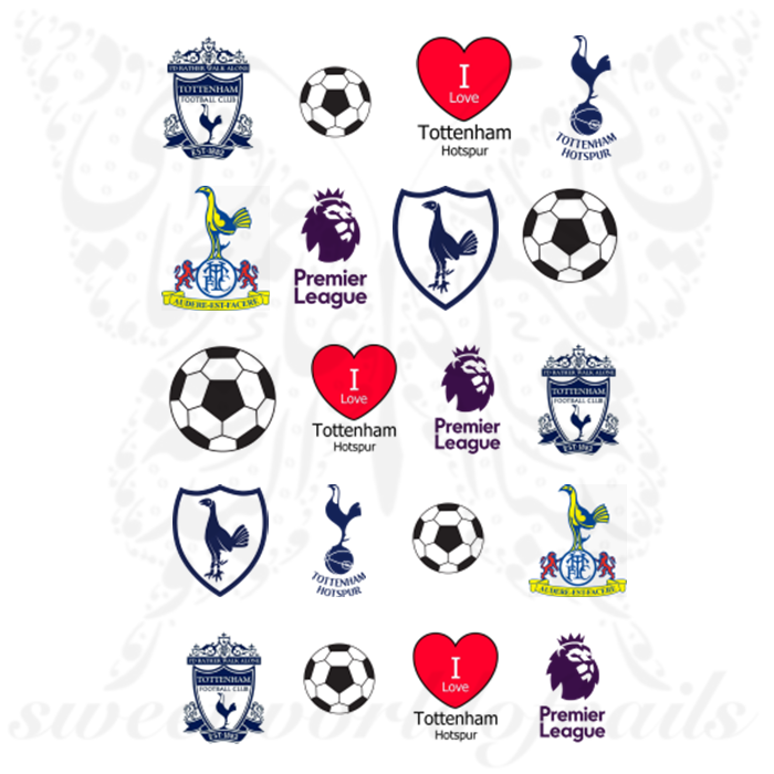 Tottenham Hotspur F.C. Nail Art Premier League Nail Water Decals