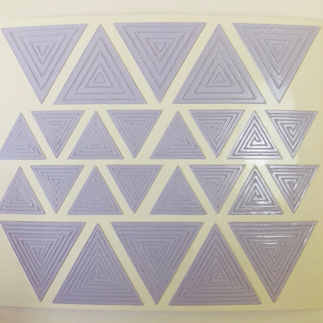 Triangle Nail Vinyls Nail Art Stencil Stickers /2 Sheets