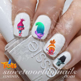 Trolls Nail Art Decals