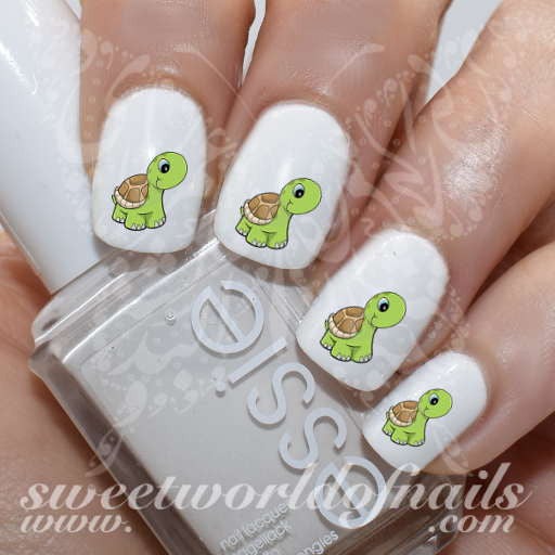 Turtle Pattern Nails Turtle Nail Designs